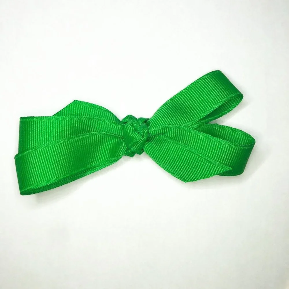 Girls Kelly Green Small Hair Bow